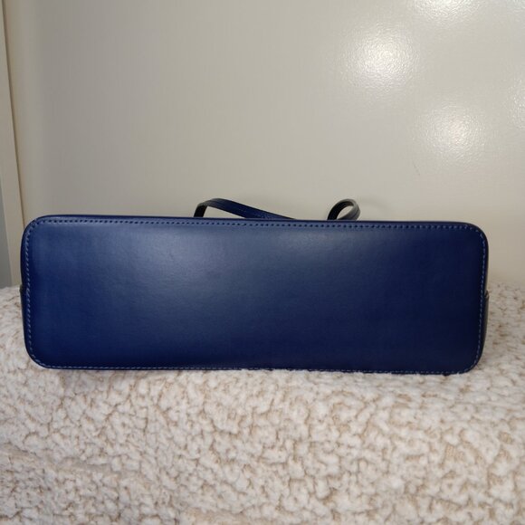 Kate Spade Bleecker Large Zip-Top Tote in Leather (Parisian Navy) - Picture 5 of 13